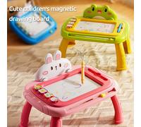 1 pezzo Lavagna magnetica per bambini con timbri magnetici a cartoni animati (può essere assemblata in modalità tavolo/parete/supporto), lavagna magnetica colorata e cancellabile, giocattolo, lavagna 