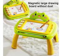 1 pezzo Lavagna magnetica per bambini, lavagna per scarabocchi a 4 colori con scomparti, piccolo giocattolo da disegno con design anti-lancio con corda Coniglio blu - Senza gambe,Coniglio rosa - con l