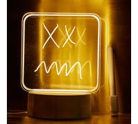 1 pezzo Lavagna manuale 3D luminosa con penna cancellabile e piccola luce notturna, creativa luce notturna USB, luce decorativa notturna, lampada da tavolo, lampada da tavolo a LED creativa Tagli Unic
