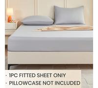 1 pezzo Lenzuolo con angoli di colore grigio chiaro, protettore per materasso, coprimaterasso per letto, lenzuolo, morbido e traspirante, adatto a letti di tutte le misure - singolo, matrimoniale, kin