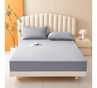 1 pezzo Lenzuolo con angoli di colore unito, impermeabile, set di lenzuola amichevole per la pelle, morbido e confortevole, coprimaterasso per letto, copriletto per camera da letto, coprimaterasso per