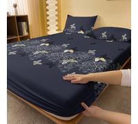 1 pezzo Lenzuolo con angoli moderno e semplice con stampa floreale e farfalle, telo coprimaterasso, proteggi materasso, biancheria da letto (federe escluse) 90cm*200cm,99cm*190cm,120cm*200cm,138cm*190