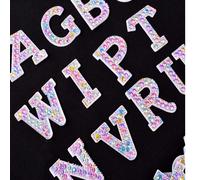 1 pezzo Lettera da A a Z, colore brillante, raffinato, personalizzato con nome, toppe ricamata a mano, con retro adesivo, badge, toppe 3D, adatto per cappelli, jeans, adesivi, vestiti, borse, artigian