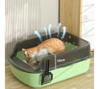 1 pezzo Lettiera per gatti in plastica chiusa, design aperto, alta capacità, adatta per gattini e gatti adulti, forniture per animali domestici, pala per lettiera non inclusa MulticoloreBlocchi di col