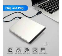 1 pezzo Lettore CD/DVD portatile esterno, compatibile con computer portatile e desktop, design compatto e portatile, lettore ad alta velocità per computer portatile, ufficio, lettore DVD/CD, compatibi