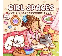 1 pezzo Libro da colorare per il sollievo dallo stress, libretto da colorare in carta morbida, stile dolce e caldo curativo, motivi di scene private confortevoli per ragazze, schema di colori rosa e b