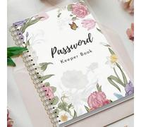 1 pezzo Libro delle password per siti web e account, dimensioni A5 13,2 cm x 19,3 cm, organizer e diario delle password con sezione per note e tasca interna, forniture per il ritorno a scuola, accesso