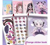 1 pezzo libro di 20 adesivi per abbigliamento, adesivi cartone animato, adesivi silenziosi, adesivi per giochi, adesivi fai-da-te per feste di vestiti da favola Vestiti antichi al neon,principessa del