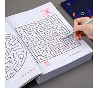 1 pezzo Libro di esercizi con labirinti, bianco, realizzato in carta resistente, educativo e divertente, progettato con puzzle di concentrazione, mirato a migliorare le capacità cognitive, adatto come