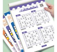 1 pezzo Libro di puzzle di Sudoku per adulti, puzzle impegnativi con griglie 4x4, 6x6 e 9x9, libro di attività per anziani, allenamento cognitivo, esercizio logico e sollievo dallo stress griglia dei 