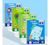 1 pezzo Libro di puzzle labirinti per bambini per sviluppare la concentrazione, libro di allenamento per il controllo della matita per ragazzi e ragazze, libro di giochi stimolanti, forniture didattic