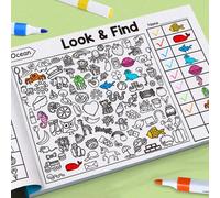 1 pezzo Libro di storie con ricerca di immagini nascoste, disegno a matita, attività di ricerca e pittura interattiva, pagine a tema "nascondino" divertenti (distribuite casualmente), facile da usare,