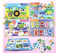 1 pezzo Libro interattivo per bambini/Libro di attività | Flashcard sensoriali Montessori | Apprendimento di parti del corpo, emozioni, cibo, trasporti, animali della fattoria e spazio | Giocattolo ed