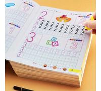 1 pezzo Libro per principianti per esercitare la scrittura a mano con numeri in corsivo da 0 a 50, con guida per il tracciamento a matita, giocattoli per bambini > Carta, riempimenti per calze nataliz