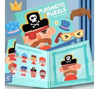 1 pezzo Libro puzzle magnetico multicolore 3-in-1, gioco puzzle pieghevole con animali e dinosauri | Attività educativa Montessori | Giocattolo per abilità motorie fini da asilo | Libro portatile da v