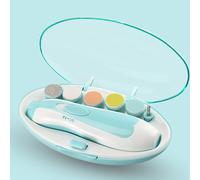 1 pezzo Limetta elettrica 6 in 1 per neonati, tagliunghie multifunzionale per bambini anti-graffio, con accessori per la cura delle unghie Tagli UnicaABS