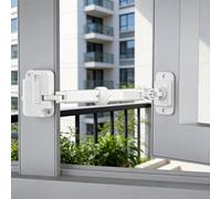 1 pezzo Limitatore di finestra anti-caduta progettato per case ad alta quota, bilanciando e praticità, installazione senza foratura, compatibile con finestre scorrevoli, finestre a battente e altri ti