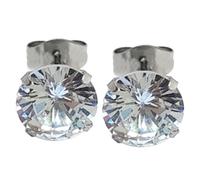 1 Pezzo/Lotto Formato 3/4/5/6/7/8mm 925 Orecchini di Diamanti in Cristallo d'Argento per Il Partito degli Uomini Convenient Design