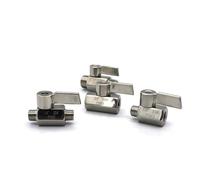 1 pezzo/lotto mini valvola a sfera a due vie maniglia in acciaio inox 1/8 1/4 3/8 1/2 3/4 NPT filettatura interna filettatura esterna SS304 adatto for acqua, olio e acido(3/4",Female x Male)
