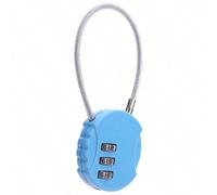 1 pezzo Lucchetto a combinazione a 3 cifre con cavo flessibile, lucchetto mini in metallo riprogrammabile per valigie, zaini, armadietti della palestra, senza chiave, anti-furto nero,blu,rosso,argento