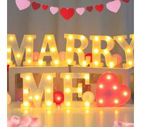 1 pezzo Luce a LED bianca luminosa da 16 cm/6,3 pollici per illuminare la tua stanza, lampada a lettera a batteria, insegna luminosa, adatta per la decorazione della camera dei bambini, matrimoni, fes