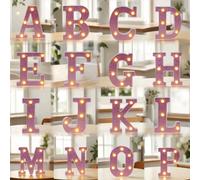 1 pezzo Luce a LED luminosa rosa di 16 cm/6,3 pollici, lampada a lettera alimentata a batteria per illuminare la tua stanza, luce a forma di numero, adatta per la decorazione della camera dei bambini,