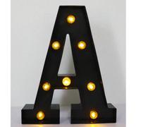 1 pezzo Luce a lettera LED nera da 22 cm per decorazione domestica A-Z, luce a lettera per decorazione di proposta di matrimonio, luce a lettera e numero per decorazione di festa di compleanno, decora