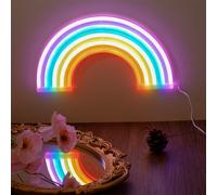 1 Pezzo Luce A Neon Arcobaleno Per Decorazione Camera Dei Bambini, Lampada Atmosfera Romantica Da Favola Per Decorazione Stanza, Festa Di Compleanno, Matrimonio, Regalo Creativo Di Festa, Decorazione 