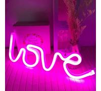 1 pezzo Luce al neon a forma di cuore/lettera d'amore/farfalla/nuvola - Alimentata a USB & batteria, luce notturna a LED morbida, adatta per camera da letto, scrivania, camera da ragazza, decorazione 