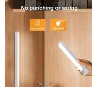 1 pezzo Luce con sensore di movimento, Barra luce notturna per camera da letto, Luce LED ricaricabile USB, Adatta per stanza, armadio, guardaroba, corridoio e scale, 50cm/30cm/20cm/10cm, Luce calda/Lu