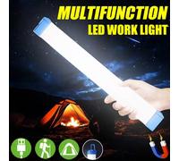 1 pezzo Luce da lavoro portatile LED a tubo con magnete, 3 modalità di illuminazione, ricarica USB, lampada d'emergenza, luce per mercato, torcia da campeggio, lampada da tenda appesa 17 cm,32 cm,52 c