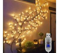 1 pezzo Luce decorativa da 1,8 m/5,9 ft con 96 LED, alimentata tramite USB, decorazione da parete per piante artificiali per interni, luce decorativa per rami di piante artificiali per stanza, adatta