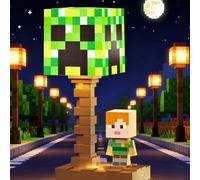 1 pezzo Luce decorativa stile pixel Creeper, lampada da scrivania ricaricabile USB Minecraft, luce notturna RGB, accessorio decorativo, luce da parete decorativa per camera da letto/soggiorno con cavo