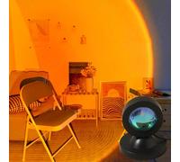 1 pezzo Luce di proiezione del tramonto a LED alimentata tramite USB, lampada per atmosfera del tramonto, proiettore di luce notturna a LED per fotografia/selfie, decorazione per feste, decorazione pe