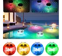 1 pezzo Luce galleggiante solare impermeabile da esterno, luce calda/RGB per piscina, luce solare a LED per piscina, sfera magica, luce decorativa da giardino, luce colorata/calda da piscina 1 pzPolis