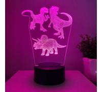 1 pezzo Luce notturna 3D personalizzata a forma di dinosauro, con sensore touch e cambio di colore, luce decorativa per la camera da letto, idea regalo per le vacanze Tagli UnicaABS