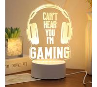 1 pezzo Luce notturna acrilica 3D a tema giochi, alimentata tramite USB, lampada con logo di giochi, decorazione per casa e camera da letto, lampada da scrivania per interni, adatta come regalo di rit
