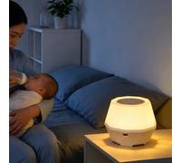 1 pezzo Luce notturna da comodino con rumore bianco a 7 colori, luce calmante per l'allattamento dei neonati, luce notturna a 7 colori, 10 suoni rilassanti e macchina per il rumore bianco per il sonno