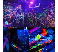 1 pezzo Luce viola a LED da 50/96/144 - Con spina USB, angolo regolabile fino a 120°, luce per feste, illuminazione per palcoscenico, Ognissanti, body painting, cartellone fluorescenti, luce al neon,