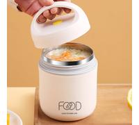 1 pezzo Lunch box e tazza per zuppa isolata in acciaio inossidabile 304 con coperchio sigillante e manico, contenitore termico per cibo portatile, regalo di Natale Tagli UnicaBlocchi di colore,Lettere