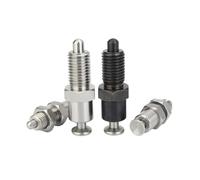 1 pezzo M12x1.75mm Perno di indicizzazione di tipo autobloqueo in acciaio al carbonio nigrifatto/acciaio inox, pistone a pomello di tipo espulsione a pulsante, lunghezza della testa del pistone 6mm