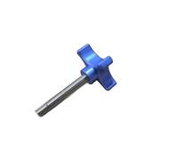 1 pezzo M6 M8 *da 12 mm a 60 mm in acciaio inossidabile con filettatura a stella in alluminio, prugna, bachelite, vite a testa zigrinata serrata a mano, bullone di fissaggio(Blue,X38MM_M8 1PC)