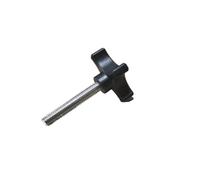 1 pezzo M6 M8 *da 12 mm a 60 mm in acciaio inossidabile con filettatura a stella in alluminio, prugna, bachelite, vite a testa zigrinata serrata a mano, bullone di fissaggio(Black,X38MM_M8 1PC)