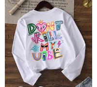 1 pezzo Maglietta a maniche lunghe con stampa cavallo casual per ragazze, abbigliamento da studente adolescente per l'autunno, il design a stampa accattivante farà sicuramente sorridere la ragazza 6Y,