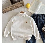 1 pezzo Maglione a collo alto per ragazzi, casual, comodo, alla moda, semplice e pratico, con mezza cerniera e righe, morbido e caldo, adatto per attività all'aperto, per la scuola, per il ritorno a s