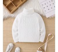 1 pezzo Maglione casual e ampio con collo alto, adatto per outfit per bambini, vestiti per ragazzi, set per il ritorno a scuola, adatto per feste di compleanno, feste serali, matrimoni, battesimi, cer