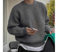 1 pezzo Maglione semplice e comodo in maglia a trama larga e aperta, con collo a giro, adatto per bambini e ragazzi, ideale per l'autunno/inverno 8Y,10Y,14Y,12Y,16YColore unicoMaglieria