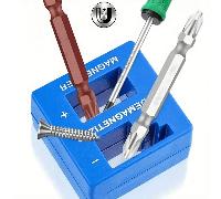 1 pezzo Magnetizzatore e Smagnetizzatore di precisione blu, Magnetizzatore Smagnetizzatore per cacciavite, Strumento di magnetizzazione e smagnetizzazione rapida 2 in 1 per viti verde,Magnetizzatore s
