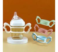 1 pezzo Manico a forma di angelo per biberon, diametro bocca 6cm, si adatta a biberon standard, porta biberon anti scottatura, tazza universale Bianco,azzurro,verde chiaro,rosa chiaroBlocchi di colore