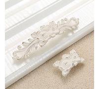 1 pezzo Maniglia/pomolo per cassetti e mobili in lega di zinco solida, stile floreale europeo per comò, design di lusso di palazzo per mobili, maniglie per porta di camera da letto e armadio, pomelli